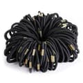 100 st Svarta Elastiska Hårband Flicka Kvinnor Mode Håraccessoarer Hår Scrunchie