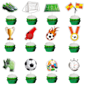 Miniatyrbild 3 av 3: 26 stycken fotbollstårta toppers, födelsedagstårta toppers, cupcake I