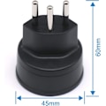 Pikkukuva 1 / 5: EU:sta Sveitsiin / Liechtensteinin 2-napainen adapteri DE/FR/IT/ES 3-napaiselle