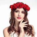 Miniatyrbillede 4 af 5: Bryllup Brudepige Brudepige Brud Blomst Rose Tiara til Børn a