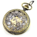 Miniatyrbillede 6 af 6: ##/1 Retro Lommeur Skelet Dækning Mekanisk Håndoptræk Analog-Digital Fancy Alloy Bronze Farve##/