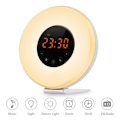 Miniatyrbild 1 av 5: Solnedgång Soluppgångs Väckarklocka LED Bordlampa Flerfärgad Atmosfär
