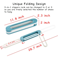 Miniatyrbillede 1 af 5: (blå) Tøffelstativ Hængende Sko Organizer, 3 i 1 Foldbar Holder