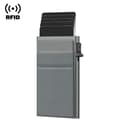 ##/Sido-skjutande metallkortfodral - Grå, aluminiumlegering kortfodral med RF##/