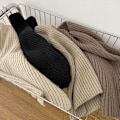 Miniatyrbild 3 av 5: ##/Hög krage slitscarf stickad yttre ull stickad halsduk##/