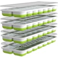 Miniatyrbild 1 av 5: ##/Isbitstråg – Set om 4 Tråg – Mjuk Bas för Enkel Islossning – Spara Utrymme med Stapelbara Lock – Diskmaskinsäker – BPA-Fri Silikon##/