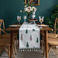 Miniatyrbillede 2 af 3: ##/Julebordløber dekoration, dug 33*180cm frynser##/