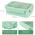 Miniatyrbilde 4 av 5: Lunsjboks, 1400ml Bento Lunsjboks for Voksne og Barn, Lunsj Con