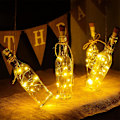 Miniatyrbild 5 av 5: ##/15 st LED-flaskor med ljusslinga, 2M 20 LED, korklampor för We##/