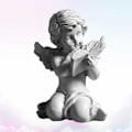 Miniatyrbillede 5 af 5: Harpiks Engel Figur Engel Statue Skrivebords Dekoration Ornament til Kontor