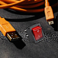 Miniatyrbillede 2 af 5: Rød lysende 4-benet DPST ON/OFF snap-in vippekontakt 16A 20A 250V AC