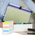 Miniatyrbillede 4 af 5: Kuvert Mappe Scrapbog Papir Organizer med Klæbende Indeksfaner Vandtæt Klar Dokument Organizer Opbevaringstaske 24PCS