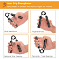 Miniatyrbild 1 av 5: Fingerövningsgrepp, Set om 3 (150, 200, 250 lbs-Svart), Stur