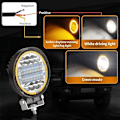 Miniatyrbillede 3 af 6: ##/4 stk. 126W LED Spotlys Bar Off Road med 4\" Amber Strobe Halo Ring##/