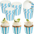 Miniatyrbillede 1 af 5: 50 stk. Blå Papir Cupcakes til Fødselsdag Bryllup Fest
