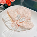 Miniatyrbild 3 av 6: ##/Rosa 1 st Spetsbåge sommar baby flicka hatt Bomulls solhatt Nyfödd baby hatt##/