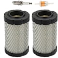Miniatyrbillede 1 af 5: (Pakke med 2) D130 D140 D110 D105 Luftfilter til John Deere MIU14395 E130 E100 E120 Z225 D100 Z235 Z255 L105 X124 L107 Husqvarna YTH22V46 YTH24V48 YTA22