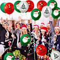 Miniatyrbillede 3 af 5: ##/Juleballoner 100 stk. Glædelig Jul Party Ballondekorationer Latex##/