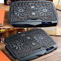 Miniatyrbillede 5 af 5: S18 Laptop Stand Justerbar 4 Støjsvage Blæsere ABS Kontrol Blæserhastighed Notebook Holder Kølepude til Notebook A