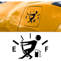 Miniatyrbild 1 av 5: Bilstickers Hög Bensinförbrukning Dekal Bränslemätare Tomma Stickers
