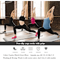 Miniatyrbillede 2 af 3: 3 Par Kvinders Antislip Yogasokker, Kvinders Pilates Sokker, Ikke-