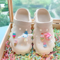Miniatyrbillede 3 af 5: 6 Stykker 3D Klog-Sandaler Pynt, Sko Charms, Søde Sko Pynt