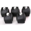 Miniatyrbilde 4 av 5: Sett med 5 11 mm harde gulv hjul - for kontorstol, 11/50 mm, Gr