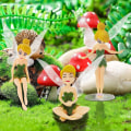 Miniatyrbillede 3 af 5: 6 Stykker Elf Havefigurer Engel Statue Havefigurer Messe