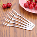 Miniatyrbillede 3 af 5: (pakke med 10) 13 cm Mini Rustfrit Stål Frugt Salat Gaffel Snack Til