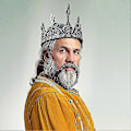Miniatyrbilde 4 av 4: 2 stk. Kongelig Middelalderkrone Hodebånd PU Krone Herrekrone Cosplay Hodeplagg Festdekor (Gullfarget+Sølvfarget)
