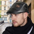 Miniatyrbillede 1 af 5: Mænds Justerbar Irsk Hat Flad Læder Beret Mænd Vintage Irsk