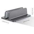 Miniatyrbild 5 av 5: Grå - Vertikal Laptopställ, Justerbart Aluminiumställ för MacB
