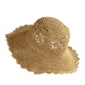 ##/Kvinnors Halmhatt Bred Floppy Brätte Solhatt UV-Skydd Sommar Vikbar Strandkeps för Fritidsresor Beige##/