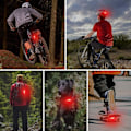 Pikkukuva 5 / 5: 2 pakkausta LED-takavaloja polkupyörään, erittäin kirkkaat USB-ladattavat