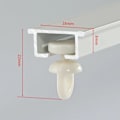 Miniatyrbild 2 av 2: ##/1-spårs enkel aluminium innerlöpande beslag utdragbar takmontering##/