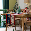 Miniatyrbillede 4 af 5: ##/Julebordflag med frynser, dug, 35*220cm##/