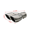Miniatyrbillede 1 af 5: Curve - grillblå modificeret dobbelt udstødningsrør bil dekoration