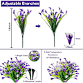 Miniatyrbillede 3 af 4: 6 stk. Kunstige Blomster, UV-Resistente Silkeblomster i Plastik, Falske