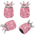 Miniatyrbillede 2 af 5: Ventilkapper (Pink Ananas) Ventil Dæksler Aluminium Krystal Dæk C