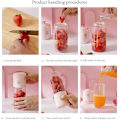 Miniatyrbilde 3 av 4: ##/(hvit) juicer blender liten fruktjuicer blender juiceekstraktor Bærbar USB-oppladbar 500ml##/