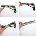 Miniatyrbilde 4 av 5: ##/200 mm Foldbar Brakett, Foldbar Konsollbrakett i Rustfritt Stål, Wa##/