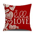 Miniatyrbilde 5 av 5: ##/4 stk Valentinsdag Hjerte Ballong Lin Putetrekk, 45x45 cm##/