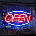 Miniatyrbild 5 av 5: 1 Stycke Neon LED Öppen Neon Bokstavskonst Väggskylt Öppen Ljus USB N
