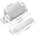 Miniatyrbilde 2 av 5: Skapdørmagnet 4 stk. Rustfrie ståldørmagneter Sterke dørmagneter 10 kg med skruer (4 stk. 6 kg)