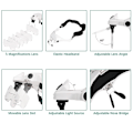 Miniatyrbilde 3 av 5: ##/Håndfri forstørrelsesglass med 2 LED-lys og 5 utskiftbare linser##/