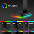 Pikkukuva 4 / 6: ##/Kuulokemikrofoni teline 2 USB-portilla RGB kuulokemikrofoni teline##/