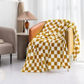 Miniatyrbillede 5 af 5: ##/Gul Blød Plaid Flanel Sofa Plaid Blød (70x100 cm)##/