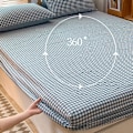 Pikkukuva 2 / 6: ##/Pestyvä puuvillainen kuminauhainen lakanasetti 200x220cm, 2 kpl 74x48 tyynyliinaa##/