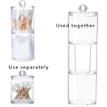 Miniatyrbillede 3 af 5: 3 i 1 Vatpindsholderboks Plastik Vatpindsholder Transparent