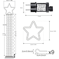 Miniatyrbillede 1 af 5: 317 LED Julelys Girlande, Diameter 32cm Stjernelys Gardin